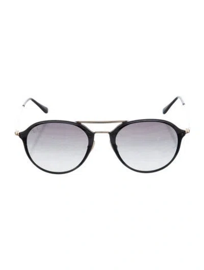 Pre-owned Ray Ban Blaze Double Bridge Round Sunglasses In Multi