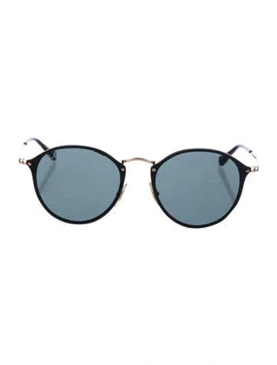 Pre-owned Ray Ban Blaze Round Round Sunglasses In Gold