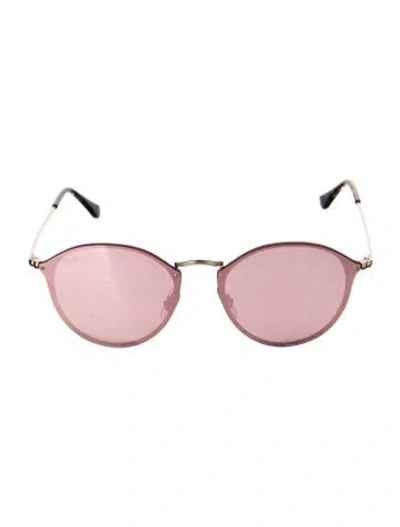 Pre-owned Ray Ban Blaze Round Round Sunglasses In Pink