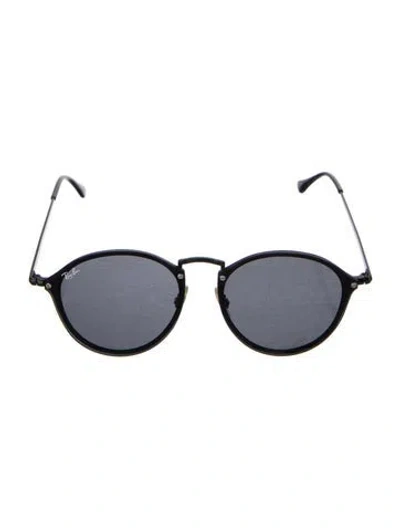 Pre-owned Ray Ban Blaze Round Sunglasses In Black