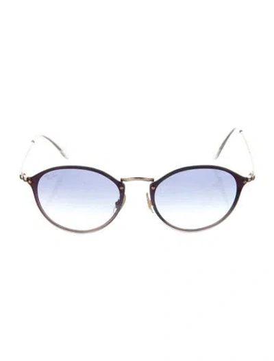 Pre-owned Ray Ban Blaze Round Sunglasses In Neutrals