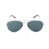 Ray Ban Blue Aviator Unisex Sunglasses Rb3625 003/r5 58 In Blue / Silver
