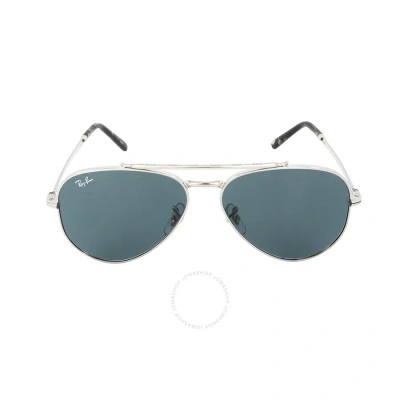 Ray Ban Blue Aviator Unisex Sunglasses Rb3625 003/r5 58 In Blue / Silver
