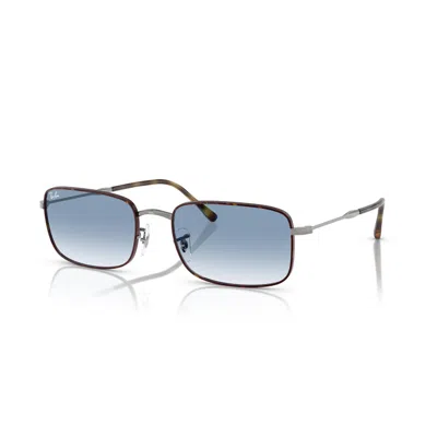 Ray Ban Blue Gradient Rectangular Unisex Sunglasses Rb3746 92703f 59
