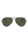Ray Ban Ray-ban Blue Light Blocking 62mm Oversize Aviator Everglasses In Black
