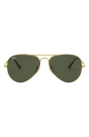 Ray Ban Ray-ban Blue Light Blocking 62mm Oversize Aviator Everglasses In Green