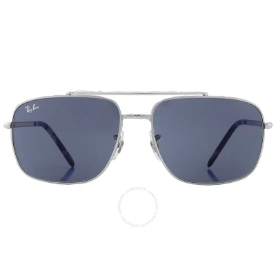 Ray Ban Blue Navigator Unisex Sunglasses Rb3796 003/r5 59 In Blue / Silver