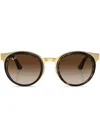 Ray Ban Bonnie Round-frame Sunglasses In Braun