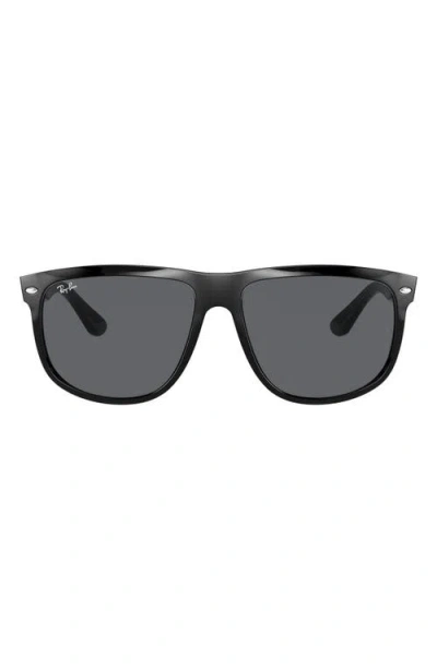 Ray Ban Ray-ban Boyfriend 60mm Flat Top Sunglasses In Black