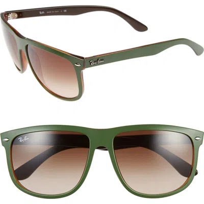 Ray Ban Ray-ban Boyfriend 60mm Flat Top Sunglasses In Green