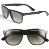 Ray Ban Ray-ban 'boyfriend Flat Top Frame' 56mm Sunglasses In Gradient Smoke
