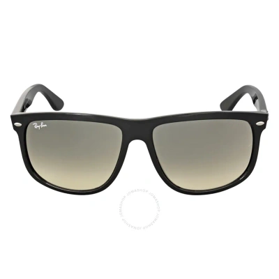 Ray Ban Boyfriend Light Grey Gradient Rectangular Men's Sunglasses Rb4147 601/32 60 In Black / Grey
