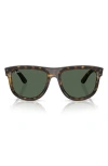 Ray Ban Ray-ban Boyfriend Reverse 56mm Square Sunglasses In Dark Havana