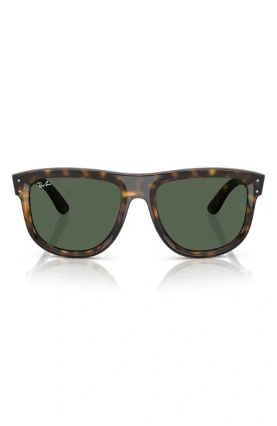 Ray Ban Ray-ban Boyfriend Reverse 56mm Square Sunglasses In Dark Havana