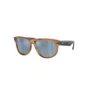 Ray Ban Boyfriend Reverse Sonnenbrillen Blau Transparent Fassung Blau Glas 56-18 In Transparent Blue