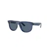 Ray Ban Sunglasses Unisex Boyfriend Reverse - Transparent Navy Blue Frame Blue Lenses 56-18 In Transparent Navy Blue