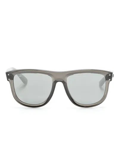 Ray Ban Boyfriend Reverse Square-frame Sunglasses In Grau