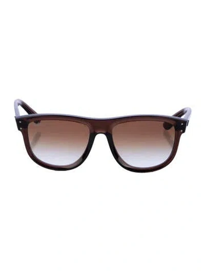 Pre-owned Ray Ban Boyfriend Reverses Wayfarer Sunglasses In Brown
