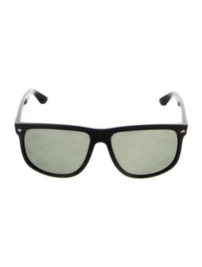 Pre-owned Ray Ban Boyfriend Square Sunglasses In Black