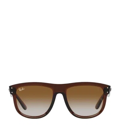 Ray Ban Boyfriend Square Sunglasses In Brown