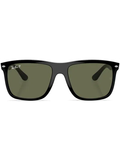 Ray Ban Boyfriend Two Logo-lettering Sunglasses In Schwarz