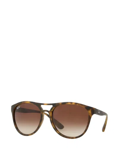 Ray Ban Brad Tortoiseshell-effect Sunglasses In Brown
