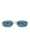 Ray Ban Branded Geometric Sunglasses In Blue