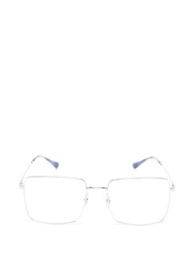 Ray Ban Brix Square-frame Glasses In Silver