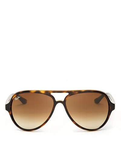 Ray Ban Ray-ban Brow Bar Aviator Sunglasses, 59mm In Havana/brown Gradient