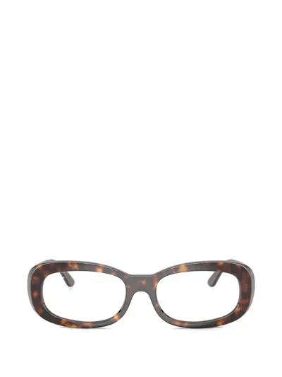 Ray Ban Havana Oval-frame Glasses In Brown