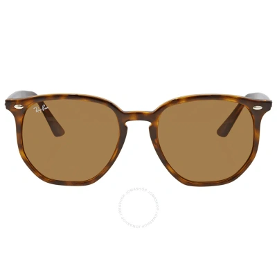 Ray Ban Brown Classic B-15 Hexagonal Unisex Sunglasses Rb4306 710/73 54