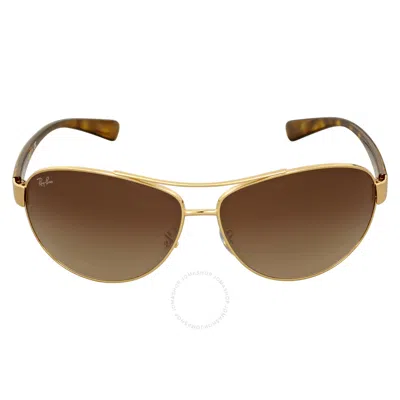 Ray Ban Brown Gradient Aviator Men's Sunglasses Rb3386 001/13 67