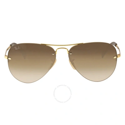 Ray Ban Brown Gradient Aviator Unisex Sunglasses Rb3449 001/13 59