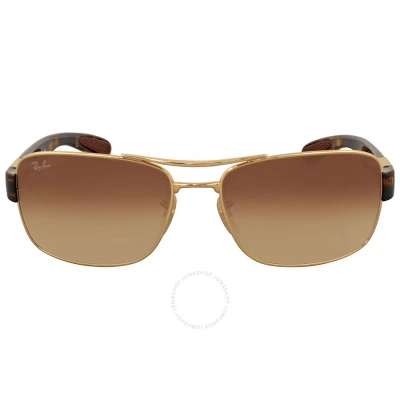 Ray Ban Brown Gradient Rectangular Men's Sunglasses Rb3522 001/13 61