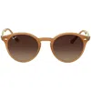 Ray Ban Brown Gradient Round Unisex Sunglasses Rb2180 616613 49 In Brown