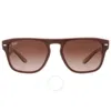 RAY BAN RAY BAN BROWN GRADIENT SQUARE UNISEX SUNGLASSES RB4407 673113 57