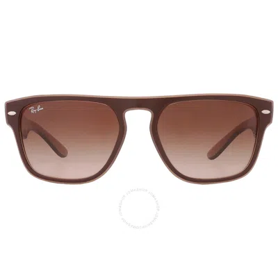 Ray Ban Brown Gradient Square Unisex Sunglasses Rb4407 673113 57 In Burgundy