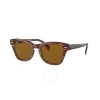 RAY BAN RAY BAN BROWN SQUARE UNISEX SUNGLASSES RB0707S 954/33 53