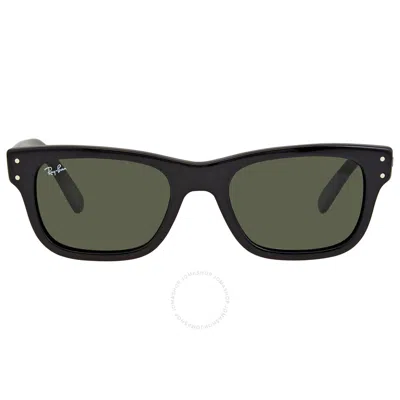 Ray Ban Burbank Rectangle-frame Sunglasses In Black / Green