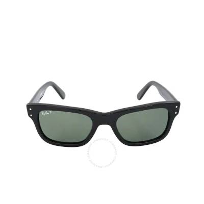 Ray Ban Burbank Polarized Green Rectangular Men's Sunglasses Rb2283 901/58 52 In Black / Green