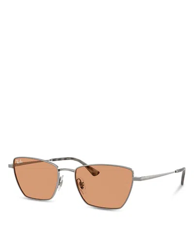 Ray Ban Drea Geometric Sunglasses In Metallic