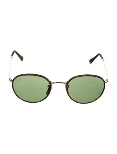 Pre-owned Ray Ban Camo Round Sunglasses In Brown