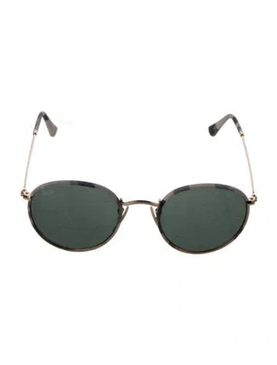 Pre-owned Ray Ban Camo Round Sunglasses In Neutral