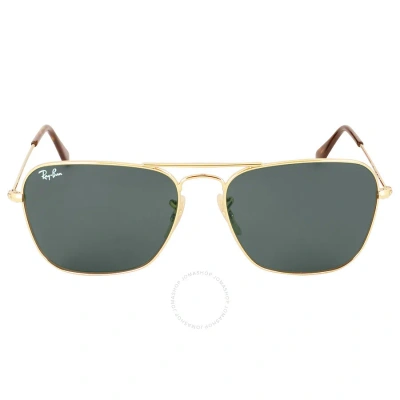 Ray Ban Caravan Green Classic G-15 Rectangular Unisex Sunglasses Rb3136 181 55