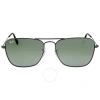 RAY BAN RAY BAN CARAVAN GREEN CLASSIC G-15 SQUARE UNISEX SUNGLASSES RB3136 004 55