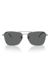 Ray Ban Caravan Reverse 58mm Square Sunglasses In Gunmetal
