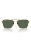 Ray Ban Ray-ban Caravan Reverse 61mm Square Sunglasses In Gold Flash