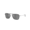 Ray Ban Sunglasses Unisex Caravan Reverse - Silver Frame Silver Lenses 58-15 In Silver
