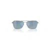 Ray Ban Caravan Reverse Sunglasses Gunmetal Frame Blue Lenses 61-15 In Gunmetal