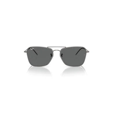 Ray Ban Caravan Reverse Sunglasses Gunmetal Frame Grey Lenses 61-15